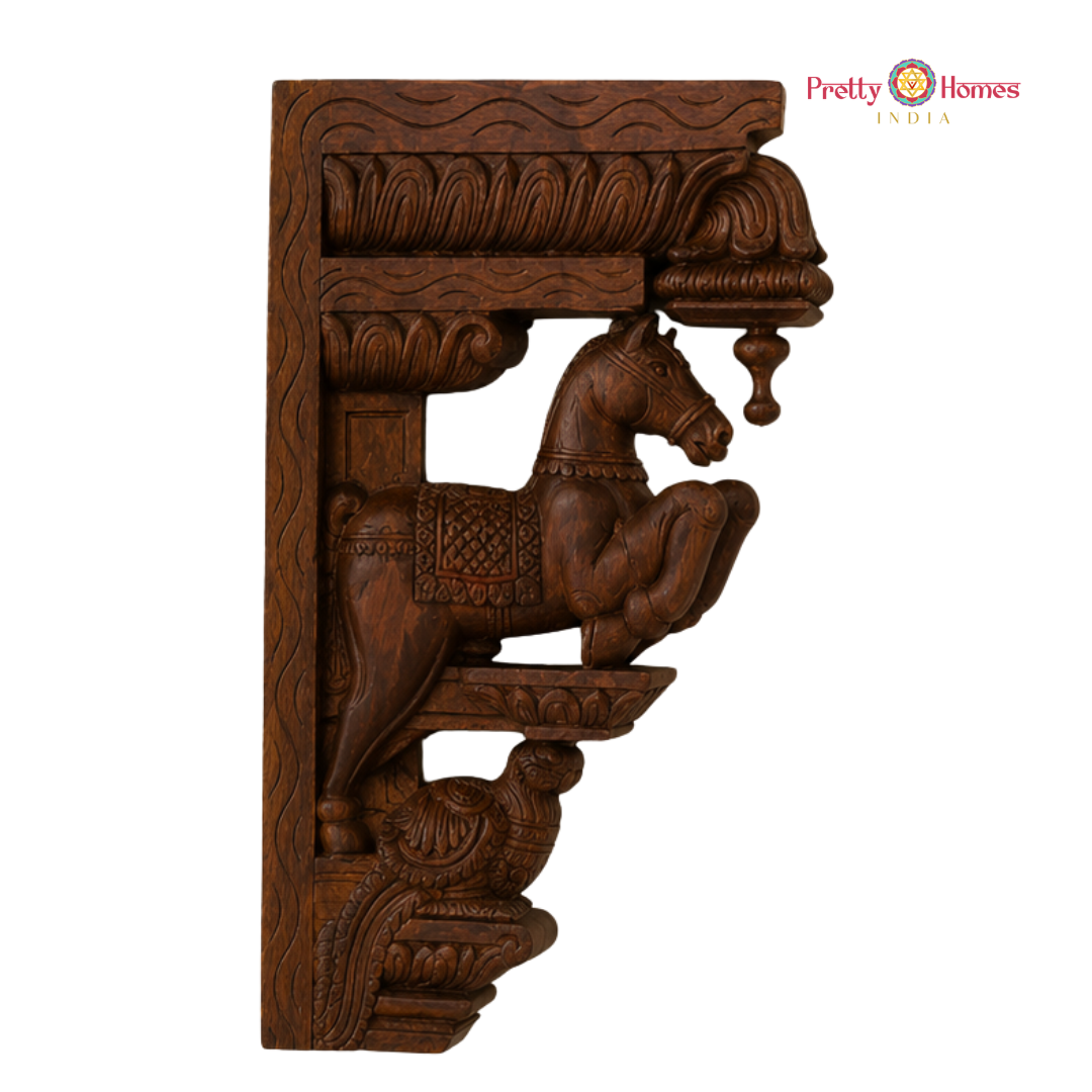 Majestic Flying Horse & Swan Wooden Bracket (single)