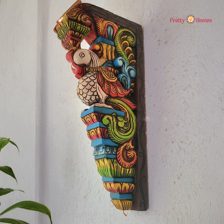 annam swan wood carving wall decor bracket