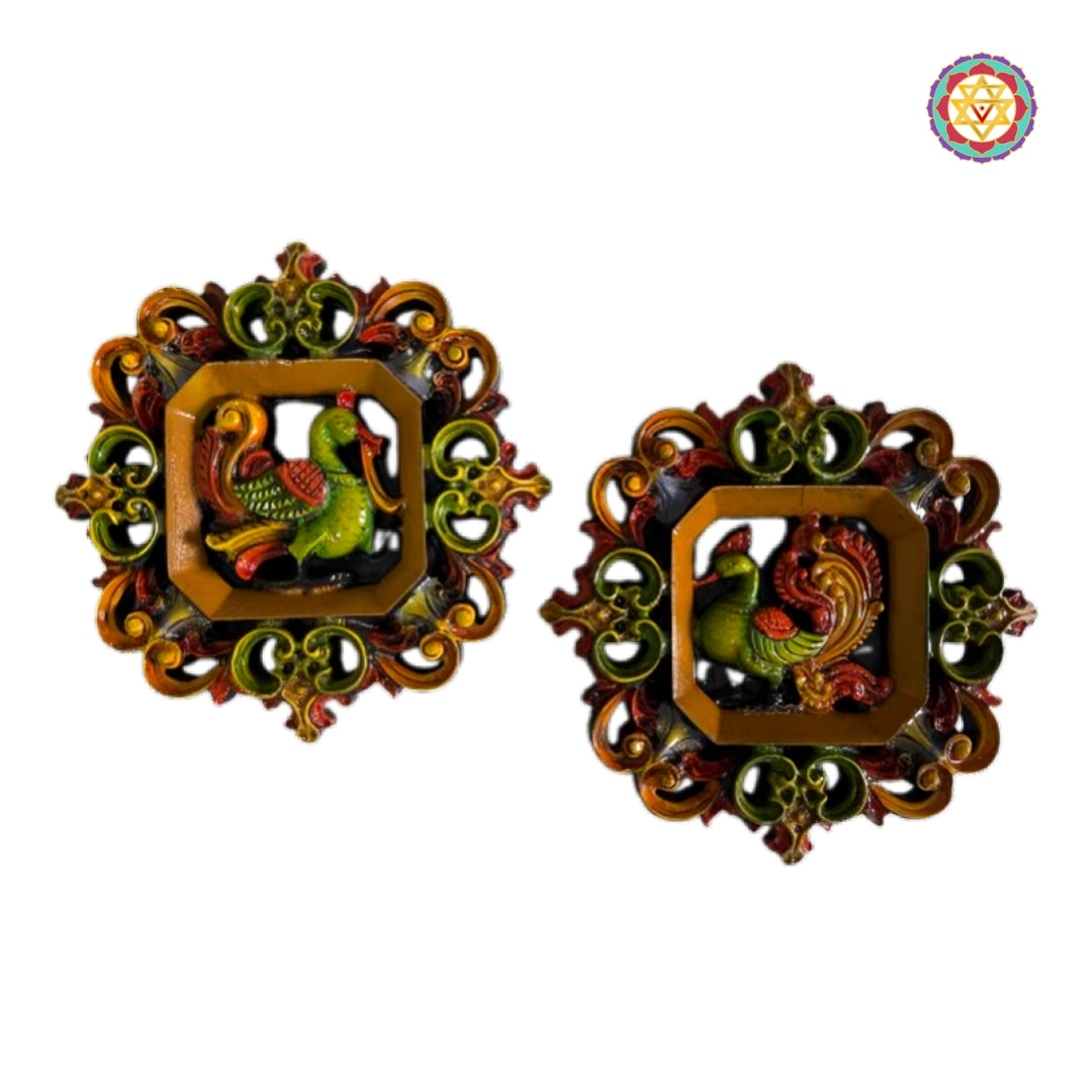 traditional annapakshi wood wall art carving