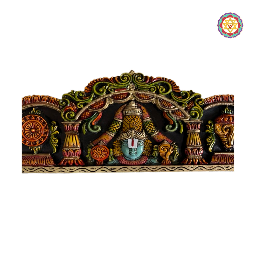 Multicolour Balaji wood wall panels living room spiritual decor