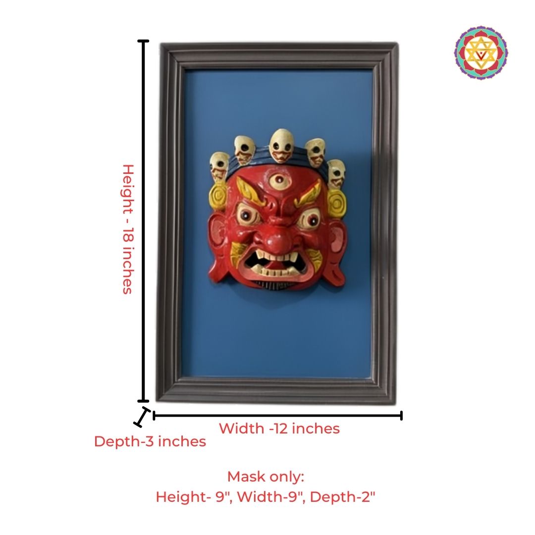 bhairava mask wall hanging spiritual home décor