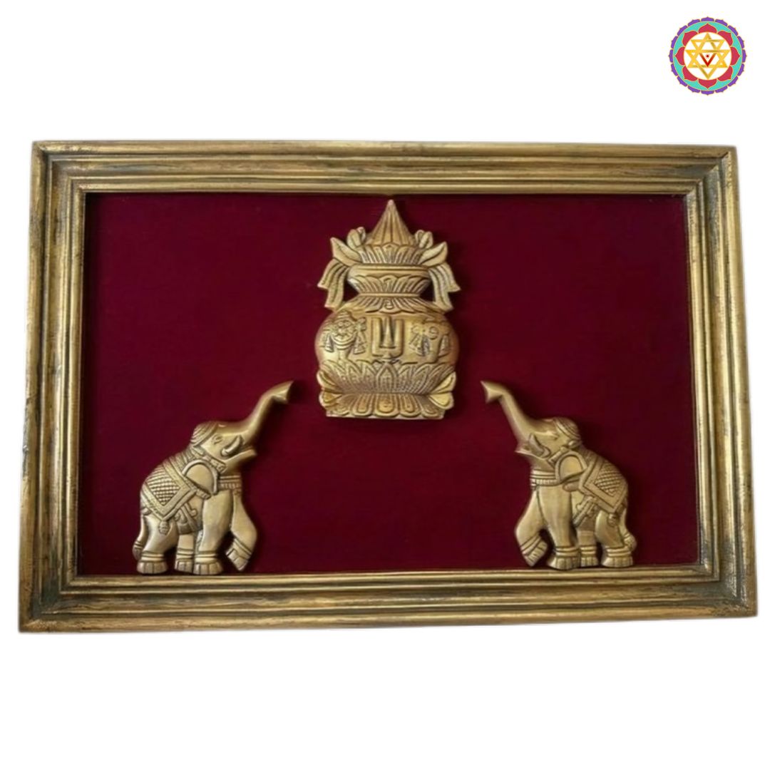 brass decorative items wall decor mangal kalash