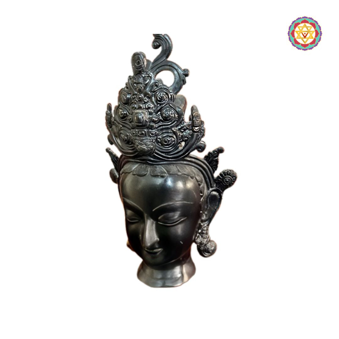 brass goddess laxmi bust antique black finish