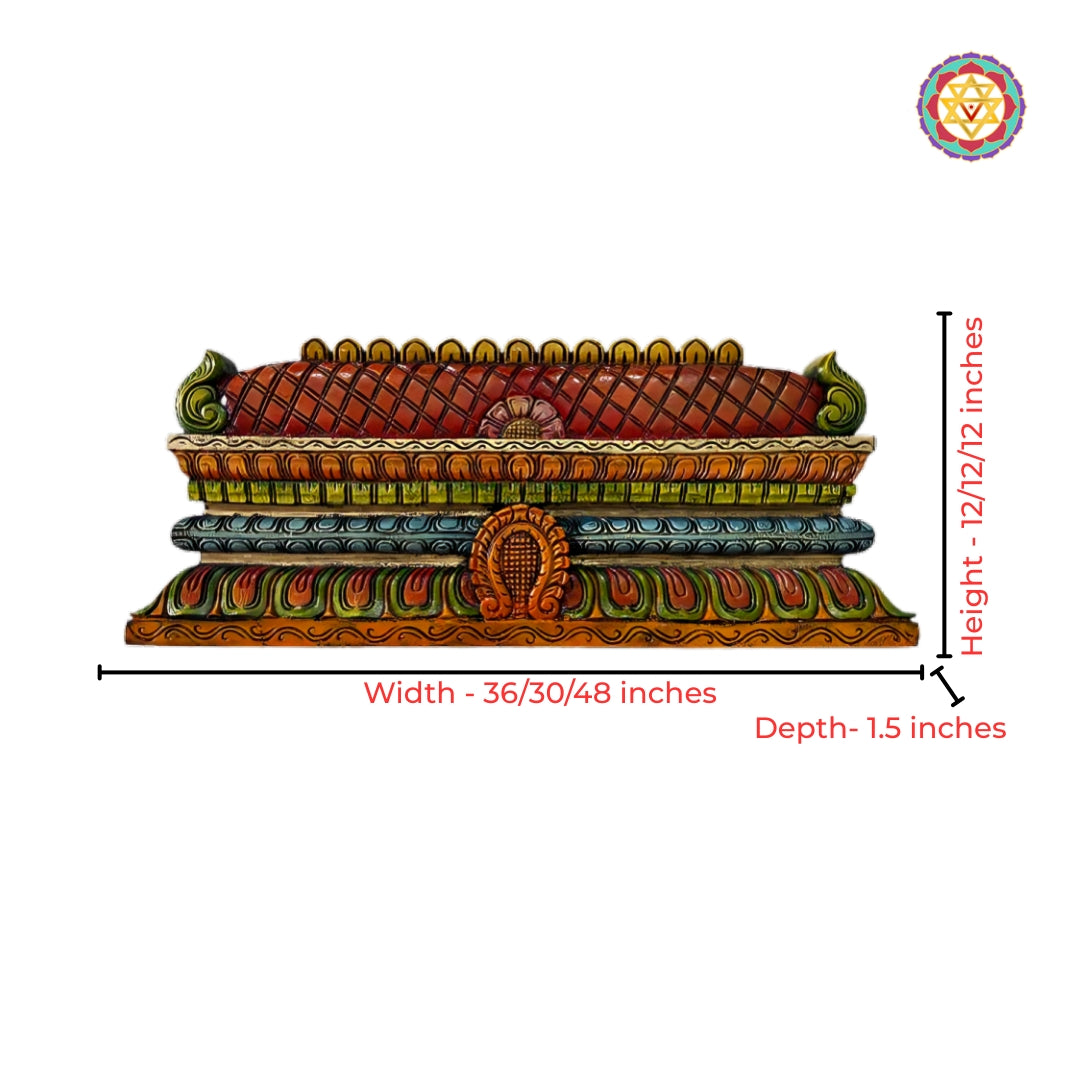 chettinad temple gopuram wood wall decor panel