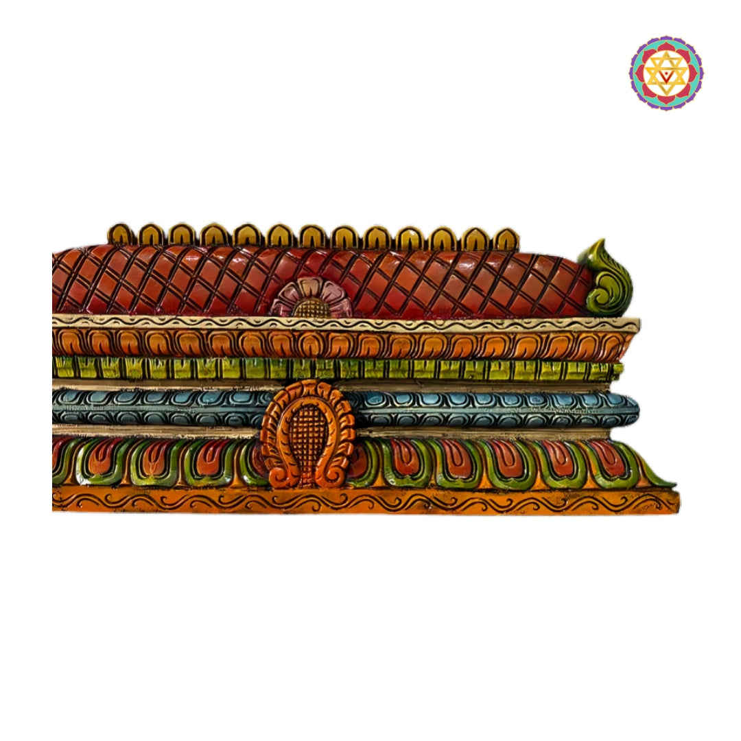 handcrafted chettinad wood carving wall panel