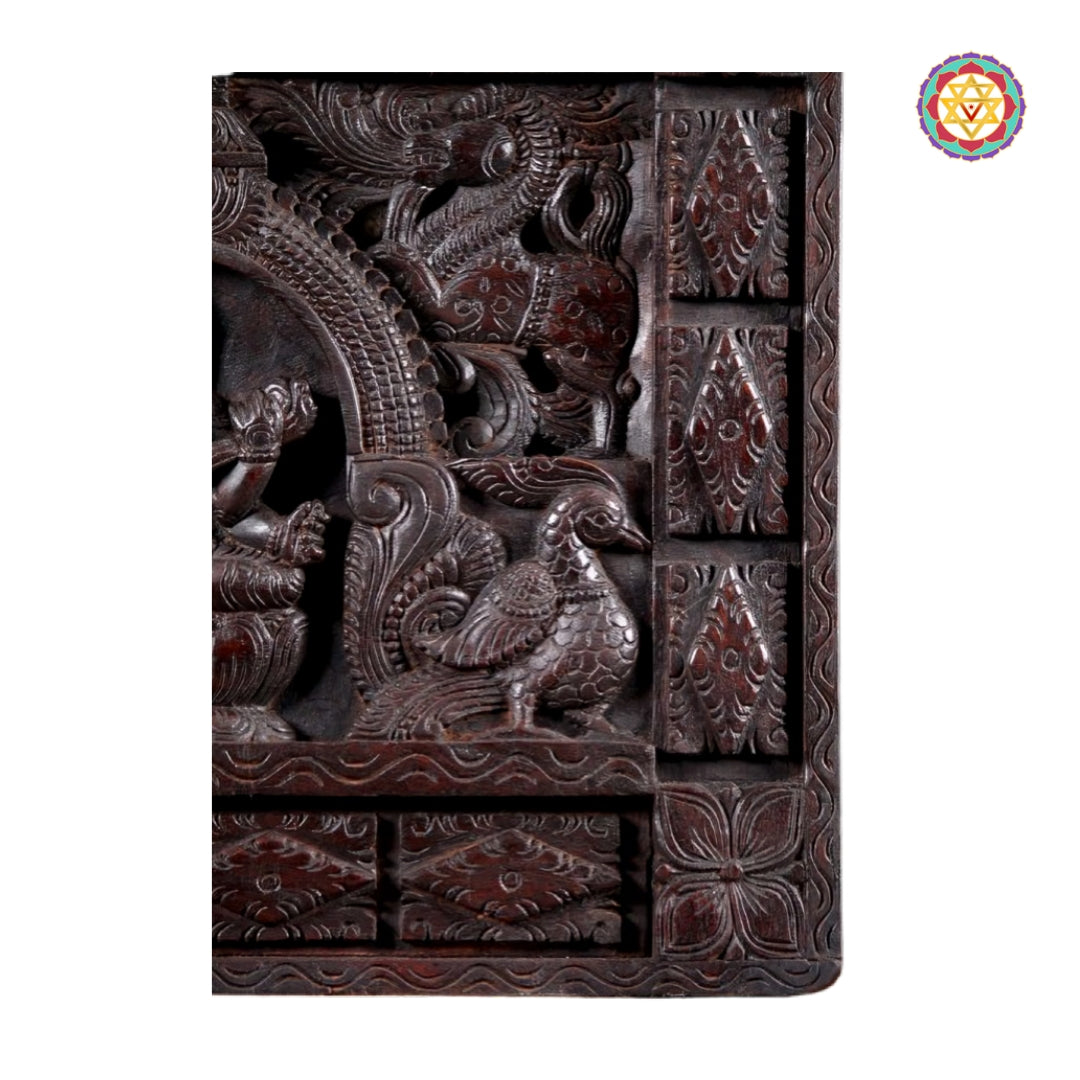 Wooden Wall Decorative Panels Ganesh Lakshmi Saraswati