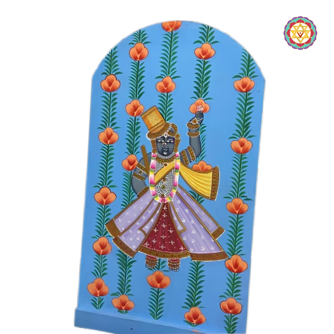 Arch style hand painted wall decor frame elegant ready to hang heritage interior accent piece