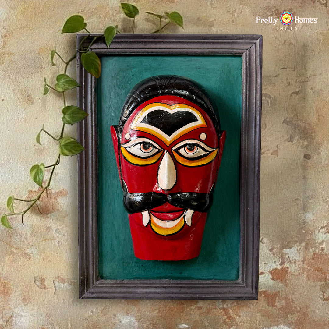 framed theyyam wall hanging traditional kerala art