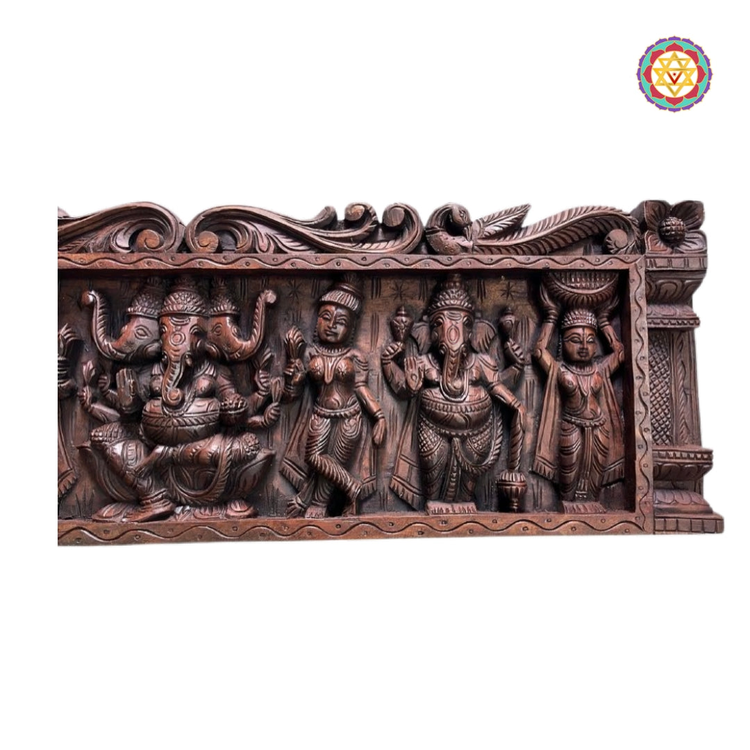 traditional ganesha wall panel temple wall art