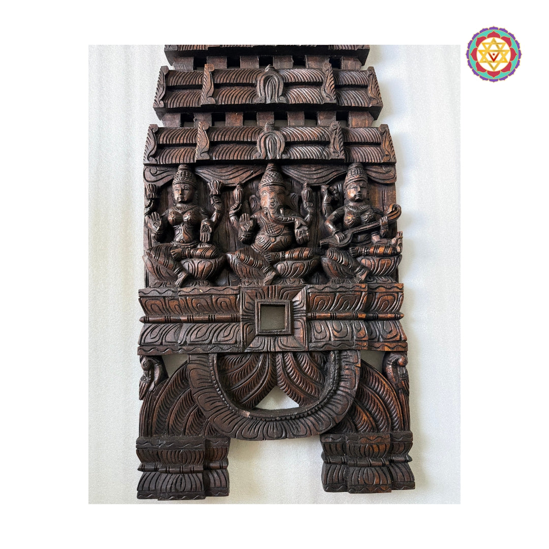 Full view of heritage-style handcrafted decor set with ornate craftsmanship