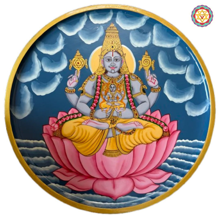 hand painted wooden decorative items dhanvantari wall art