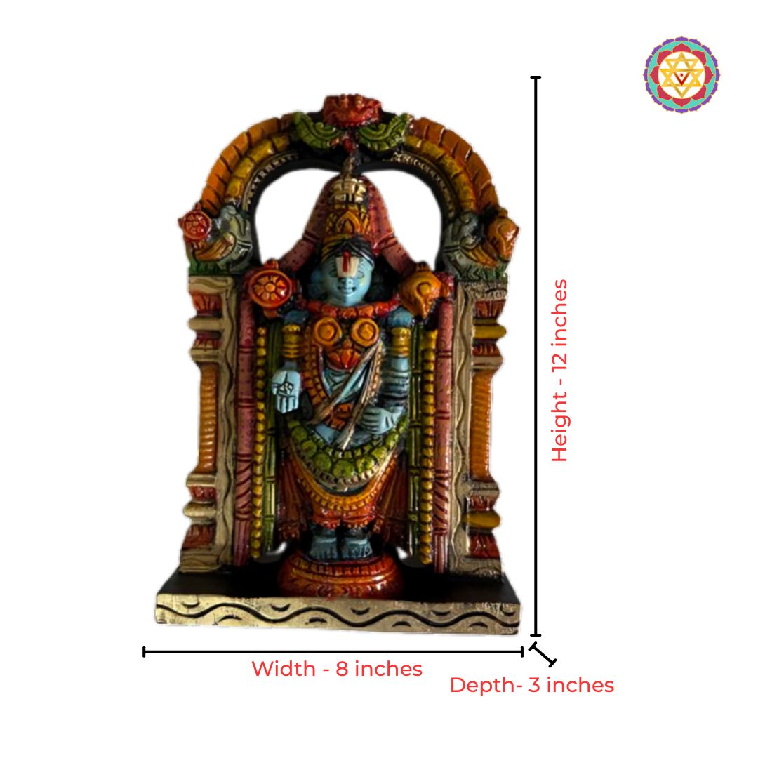 wooden balaji god idol for pooja room
