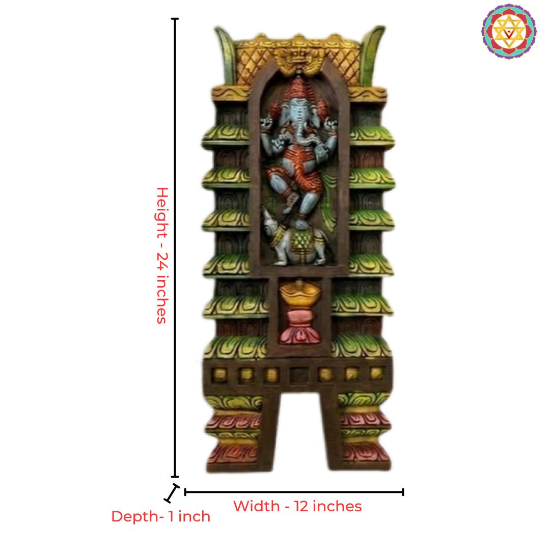 wooden decorative items ganesha wall panel