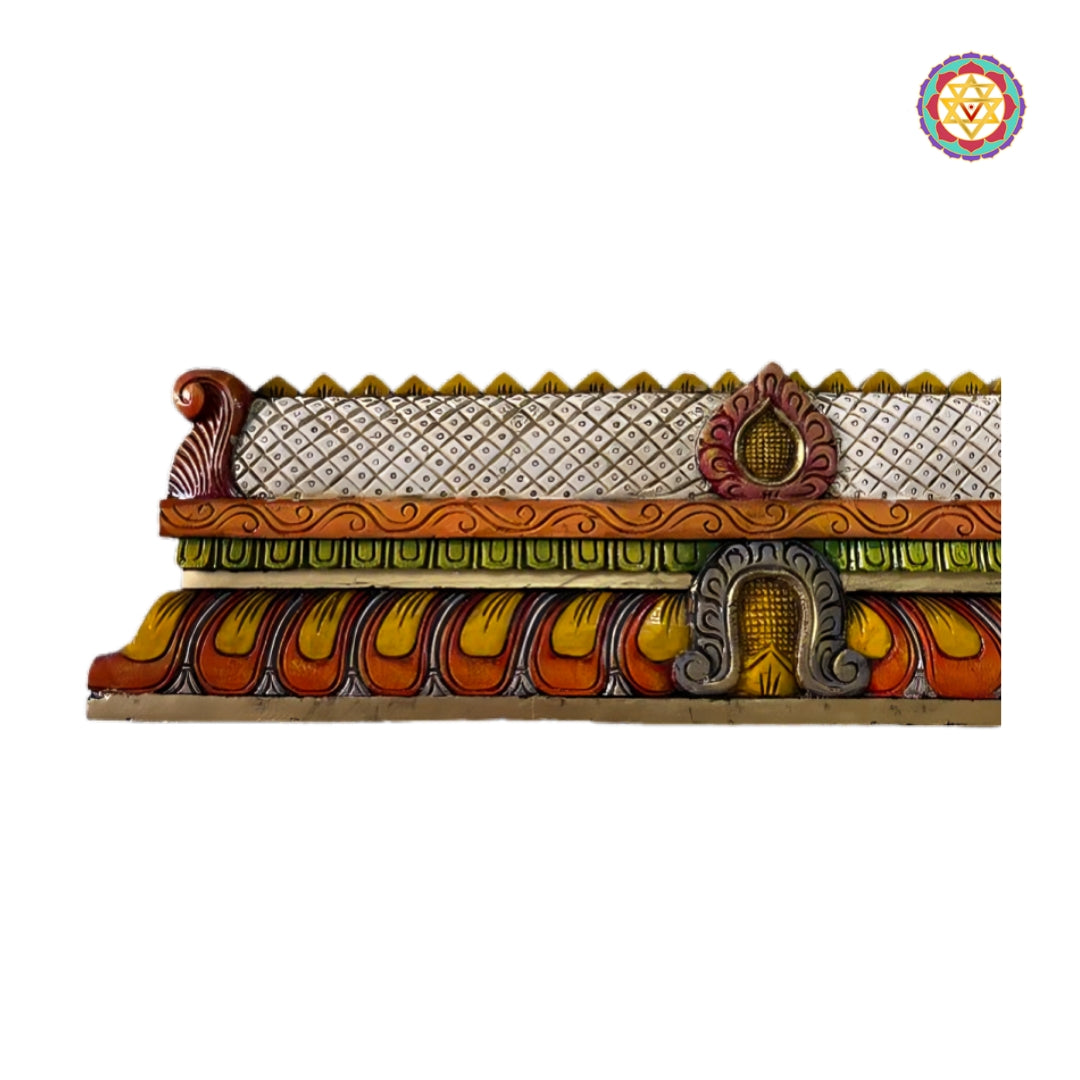 handcrafted chettinad wood wall decor panel
