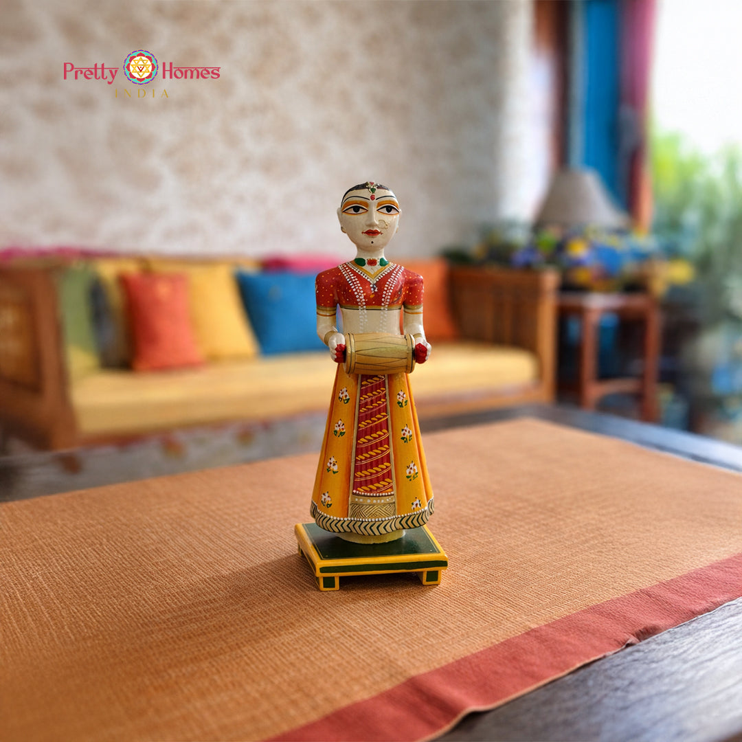 gangaur dolls wooden showpiece indian home decor