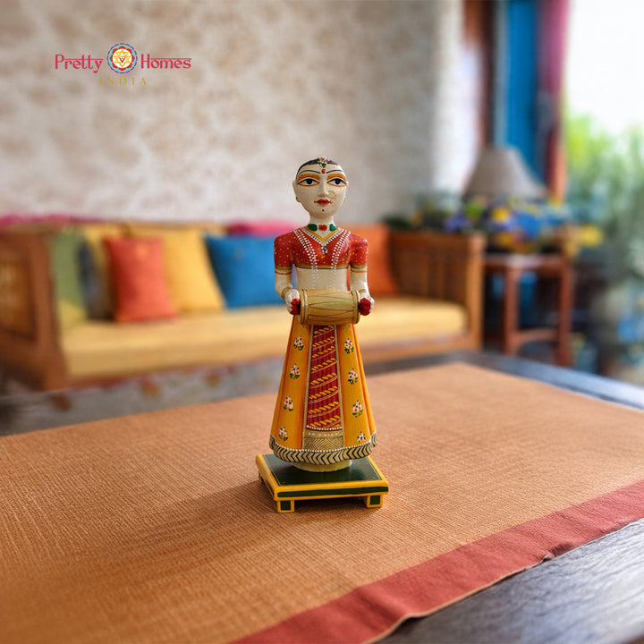 gangaur dolls wooden showpiece indian home decor