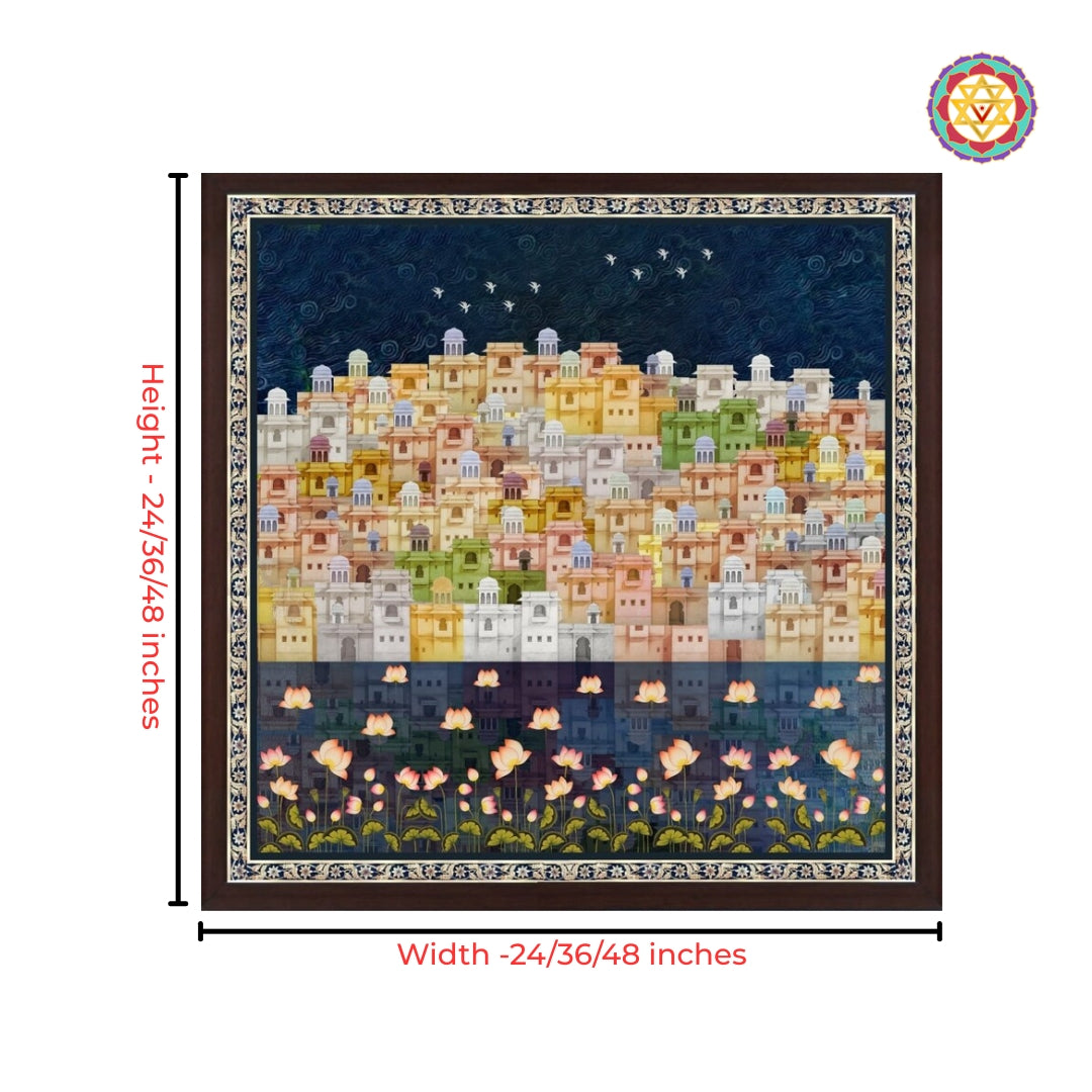 Indian Pichwai Shrinathji temple art on cotton cloth