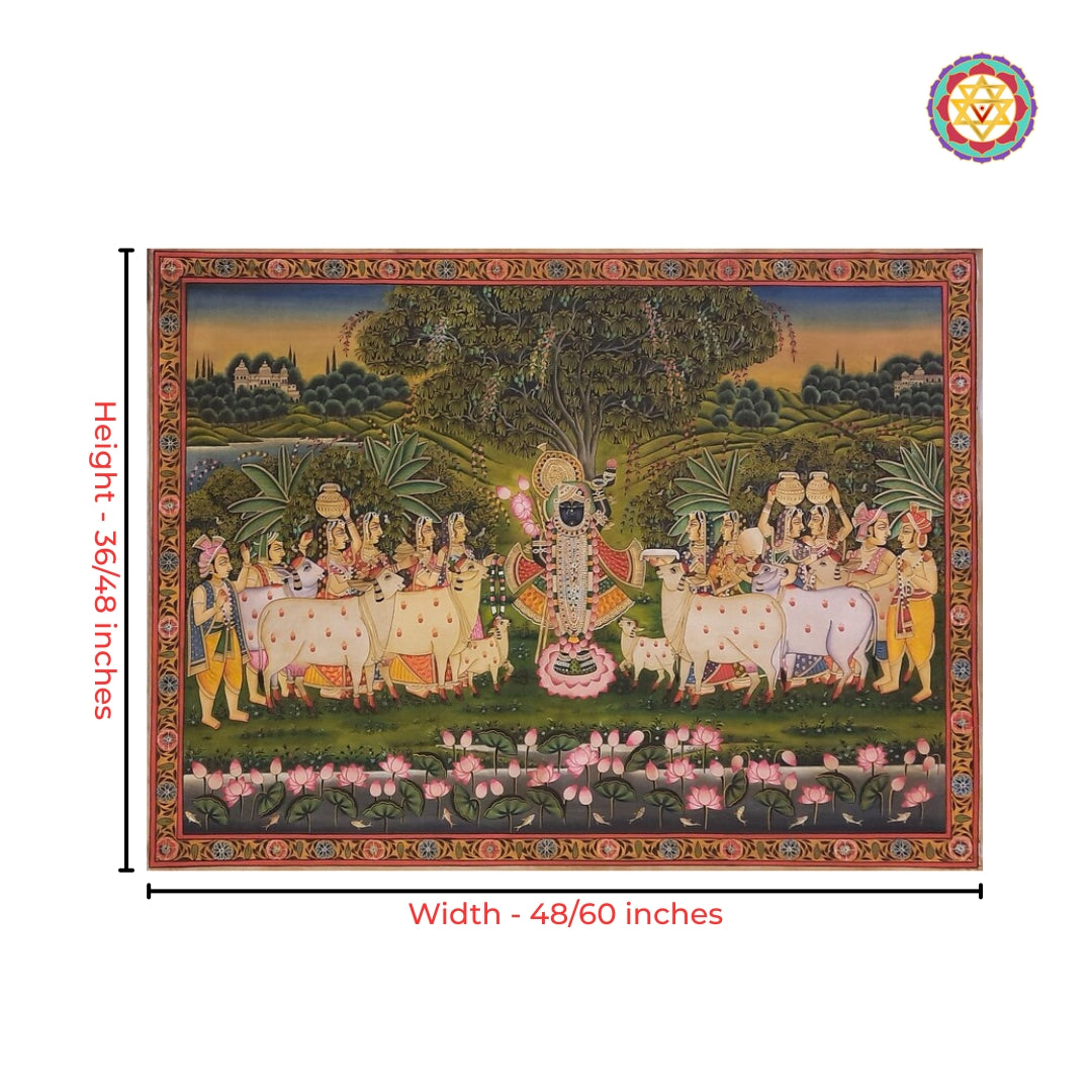 Cotton Cloth Shrinathji Pichwai Painting Homes in India