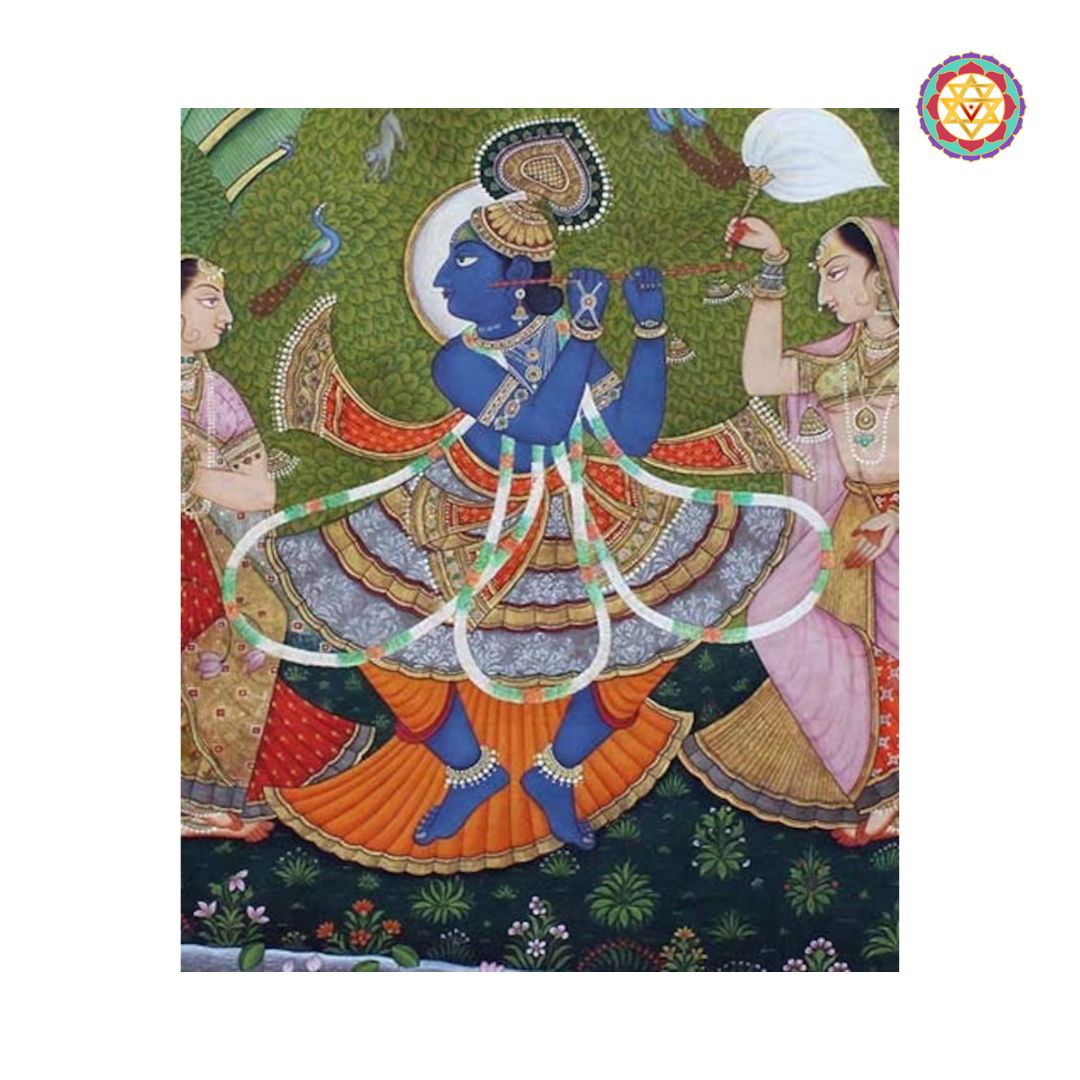 handmade wall decor pichwai painting krishna gopikas