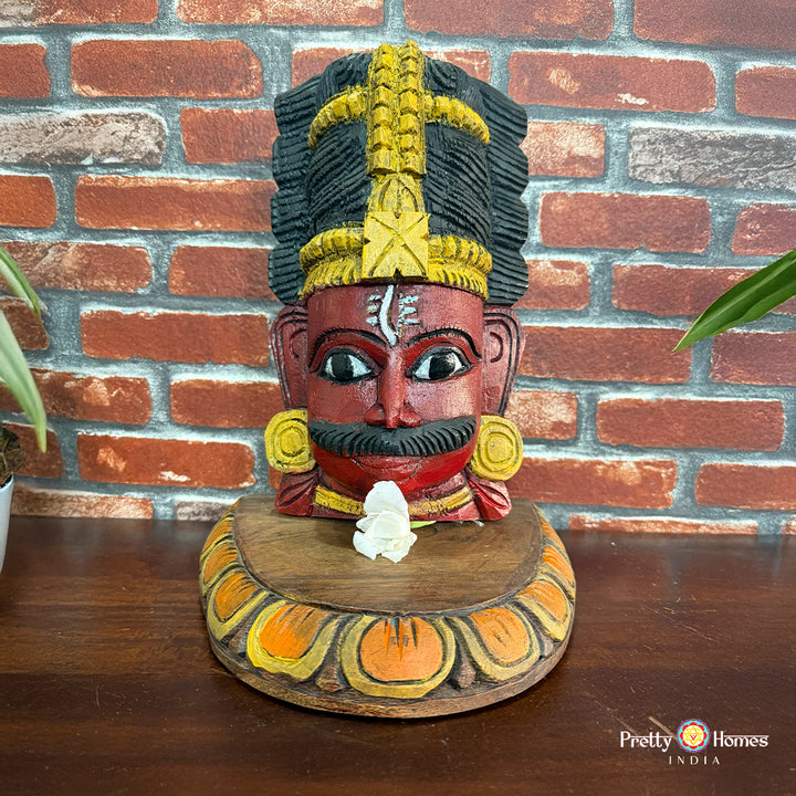 handmade wall decor Shiva wooden tabletop idol