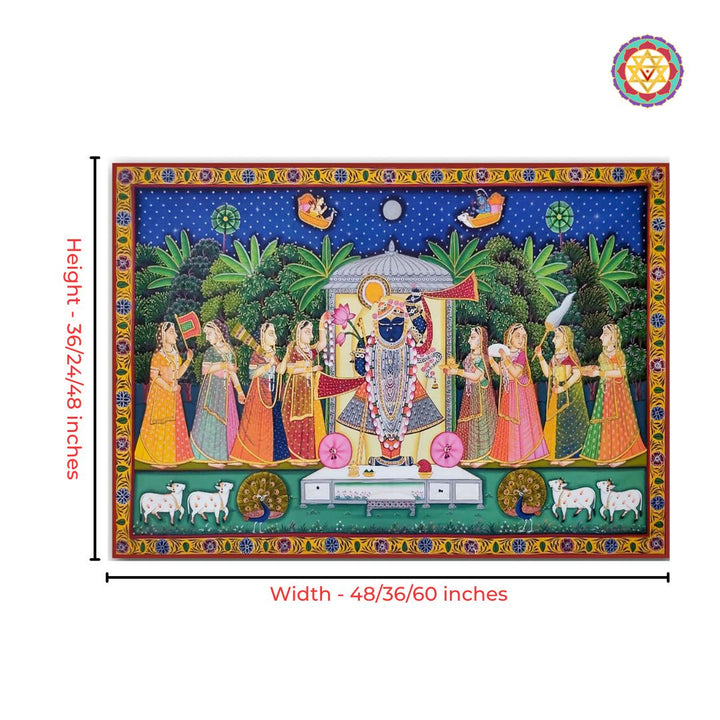 pichwai painting wide format traditional artwork