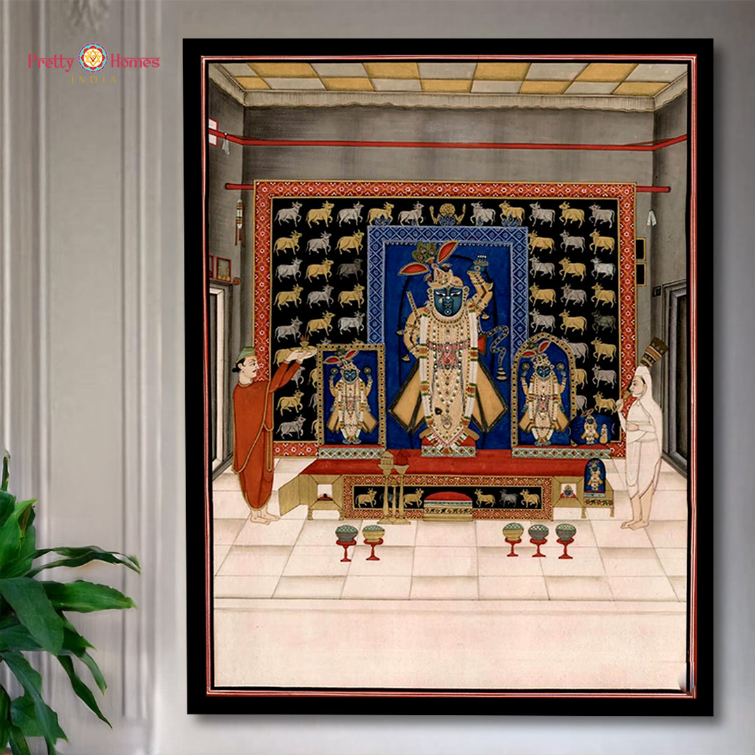 handpainted pichwai shrinathji darshan artwork