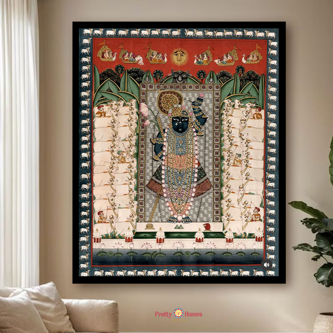 handpainted pichwai shrinathji gopashtami darshan
