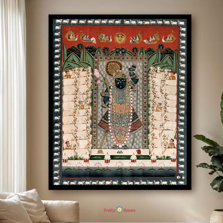 handpainted pichwai shrinathji gopashtami darshan