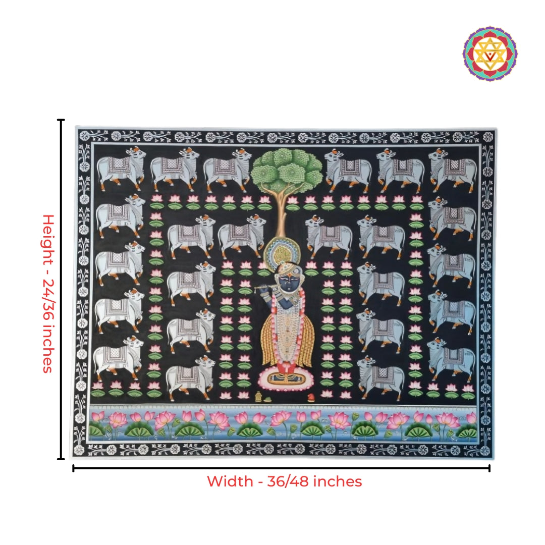 Traditional handpainted Shrinathji wall decor