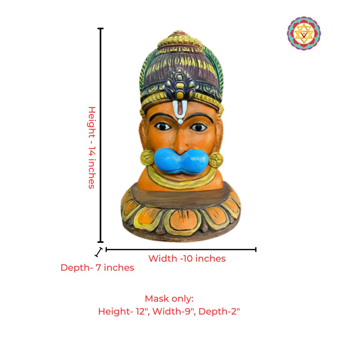 wooden hanuman idol handcrafted pooja décor