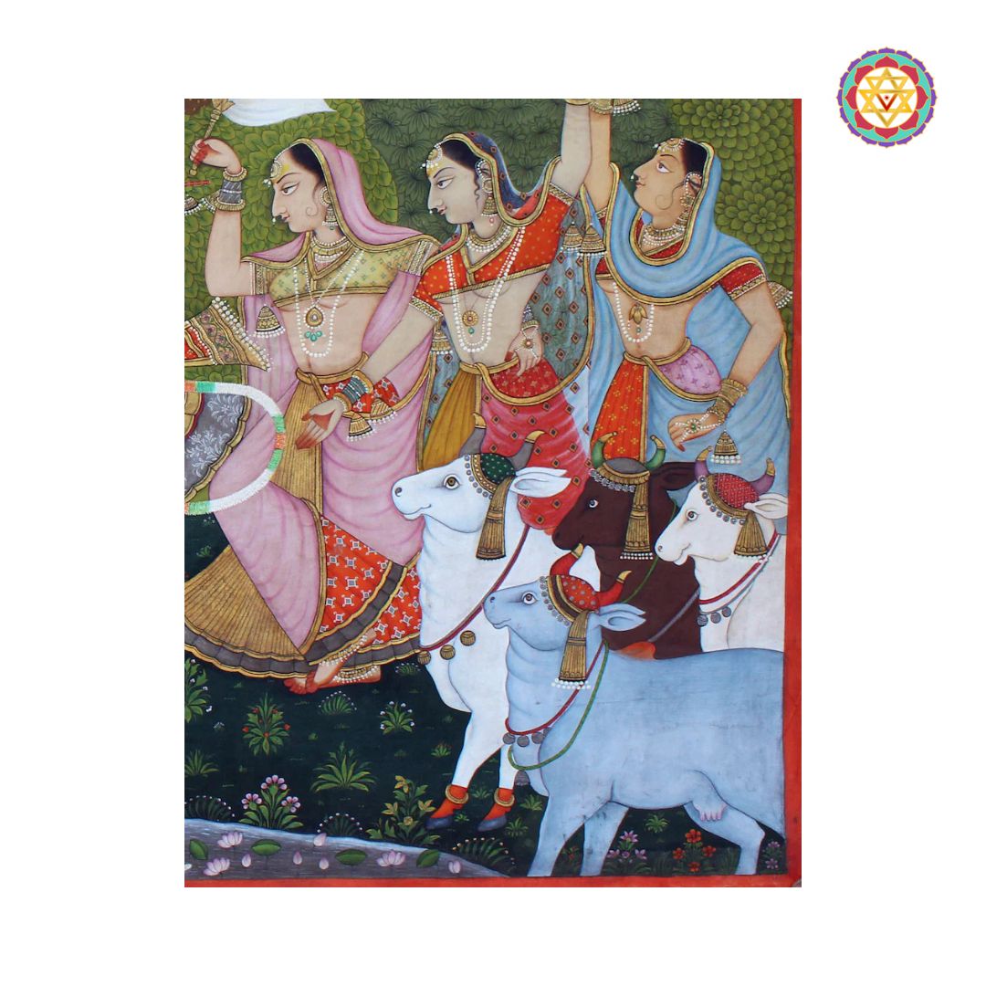 indian home decor pichwai painting raas krishna