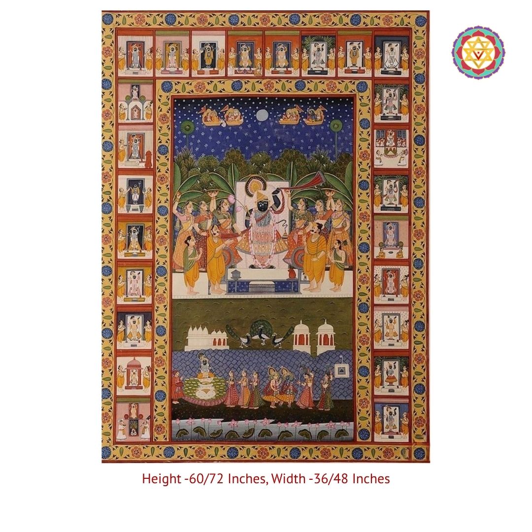 indian home decor pichwai painting shrinathji rajbhog
