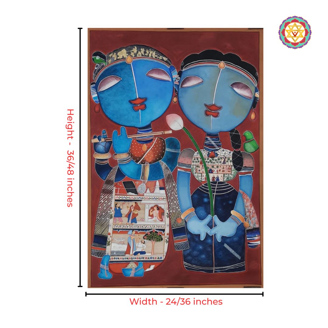 traditional pichwai wall art radha krishna aesthetic design