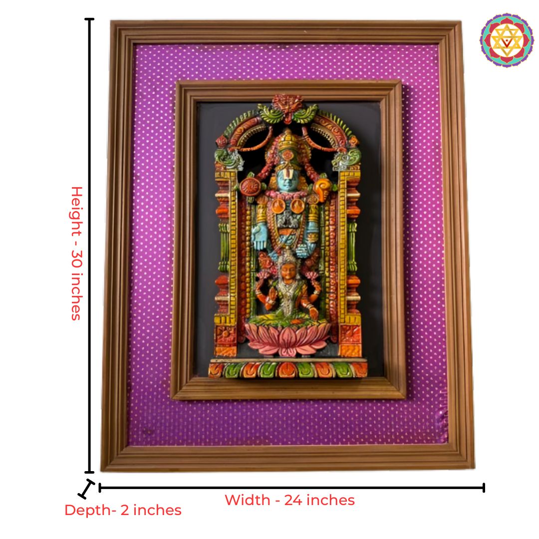 decorative wooden panel balaji lakshmi wall art