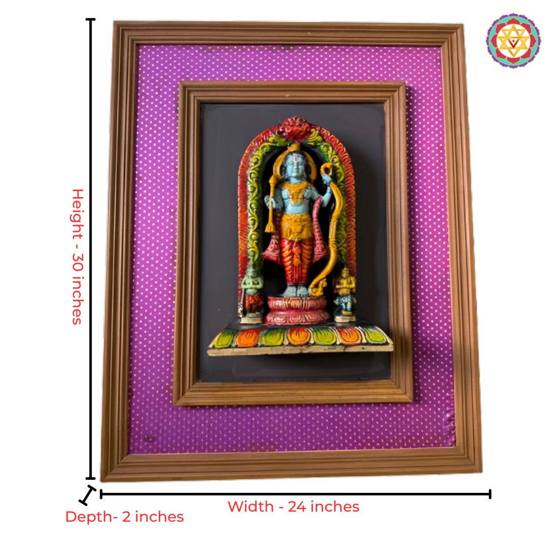 decorative wooden panel ram wall art with double frame