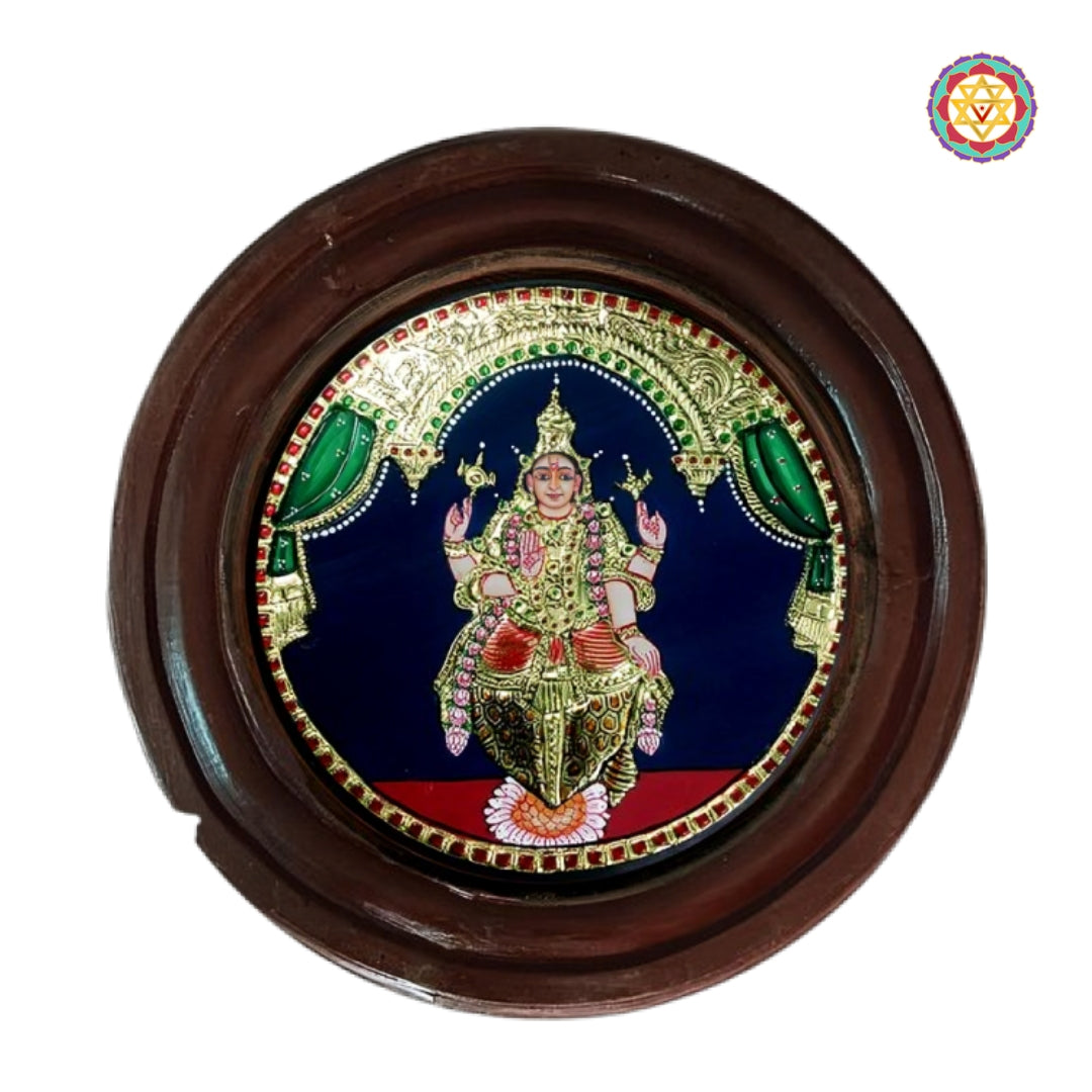 Traditional South Indian Hand-Painted Tanjore Art Lord Vishnu