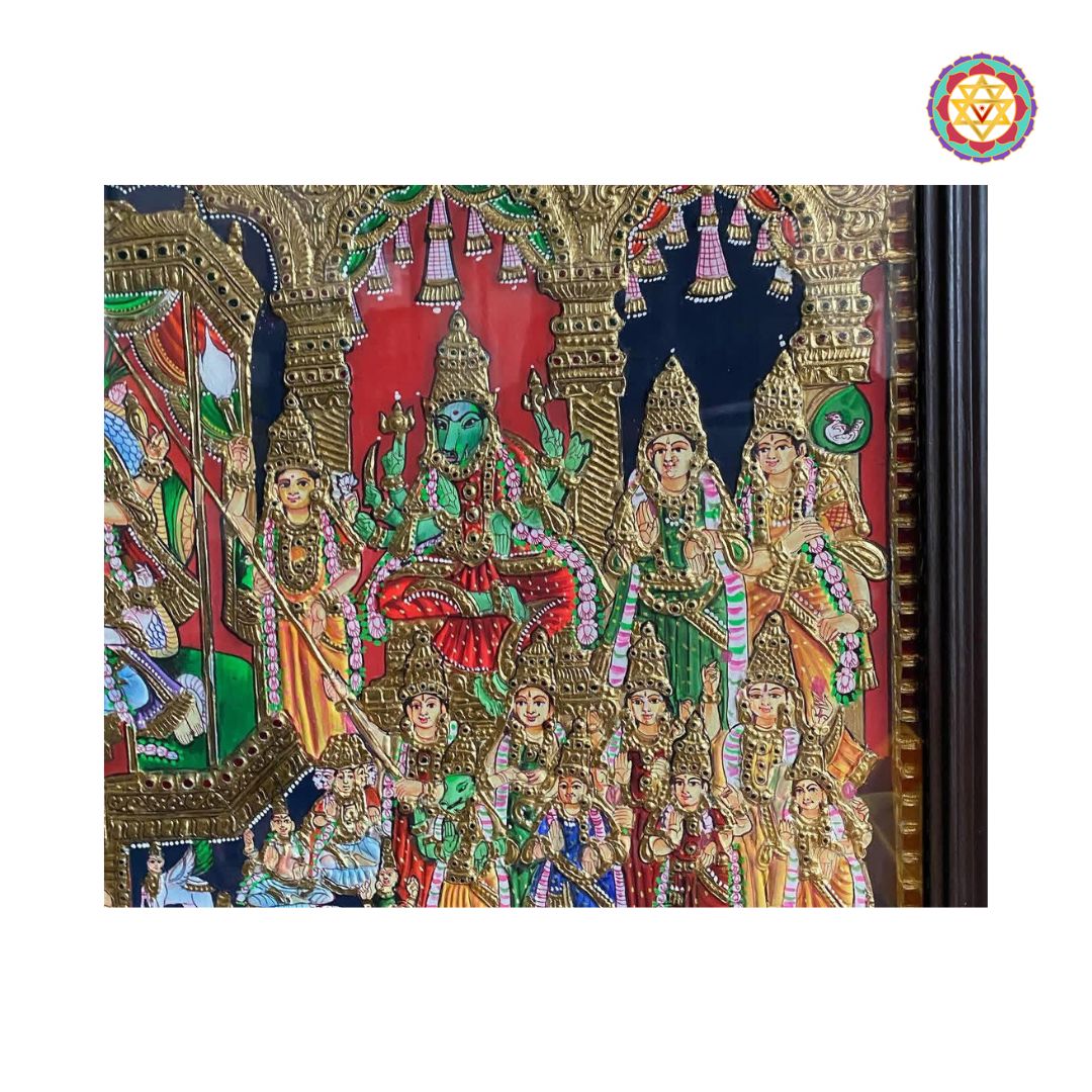 south indian god idol traditional gold painting