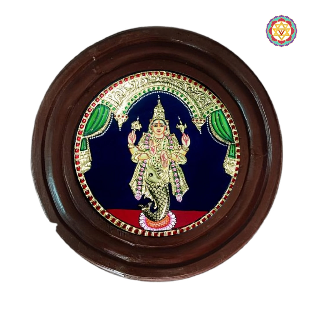Vintage South Indian Tanjore Painting Lord Vishnu Dasavatar