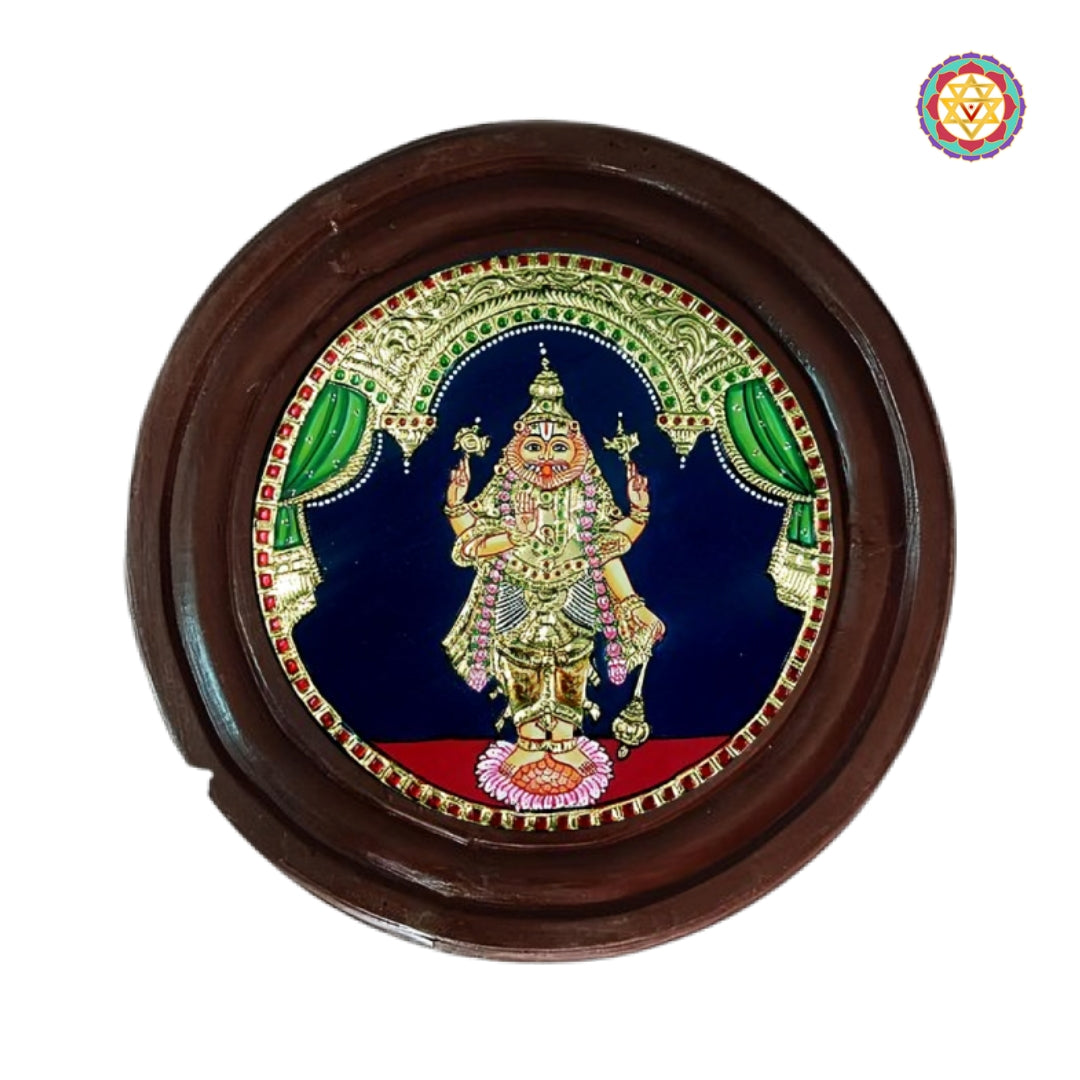 Authentic Tanjore Art with Teakwood Frame Lord Vishnu Dasavatar