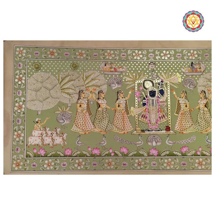 pichwai art shrinathji gopikas indian home decor
