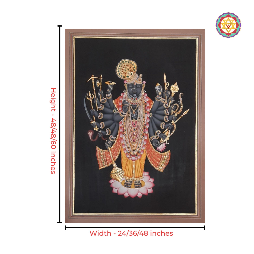 Pichwai Art Shrinathji Divine Sudarshan Swaroop
