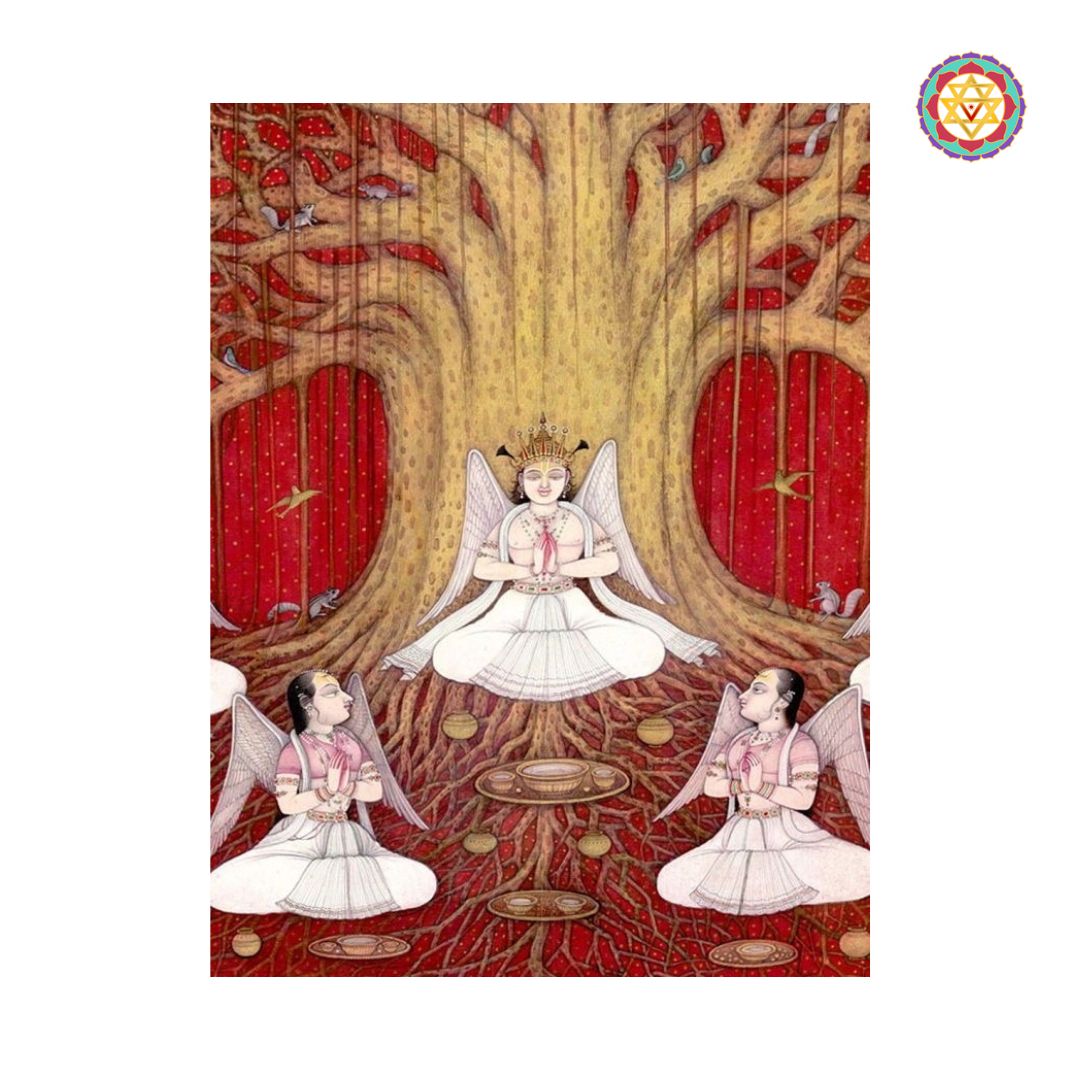 traditional pichwai wall decor with intricate foliage design