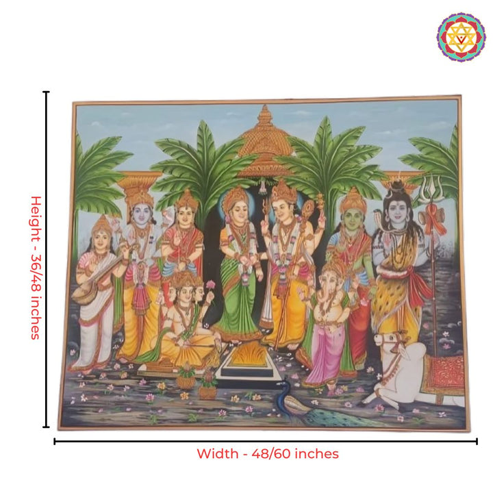 Pichwai painting depicting Lord Balaji’s sacred wedding ceremony.