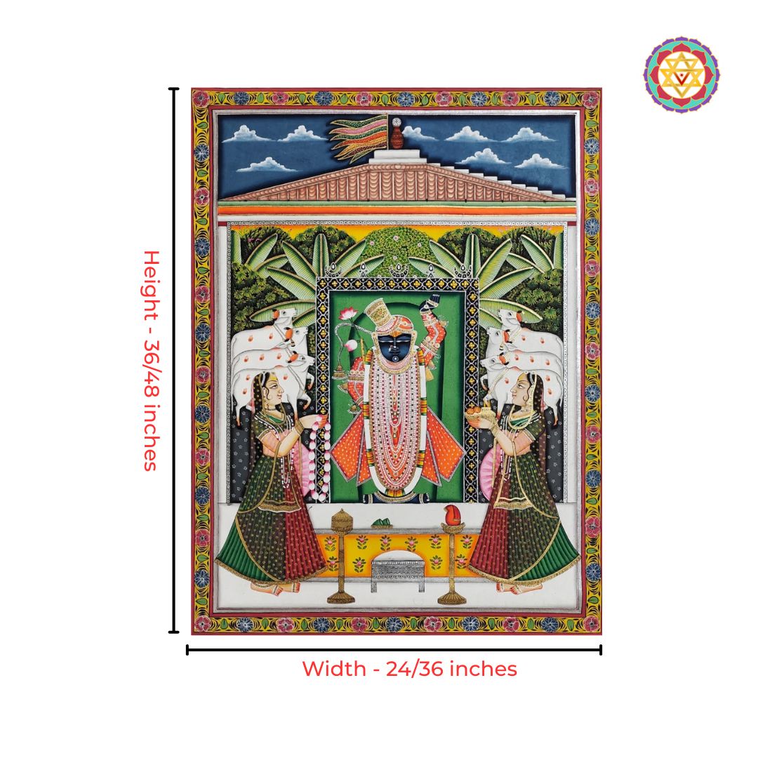 pichwai wall decor with intricate traditional detailing artwork