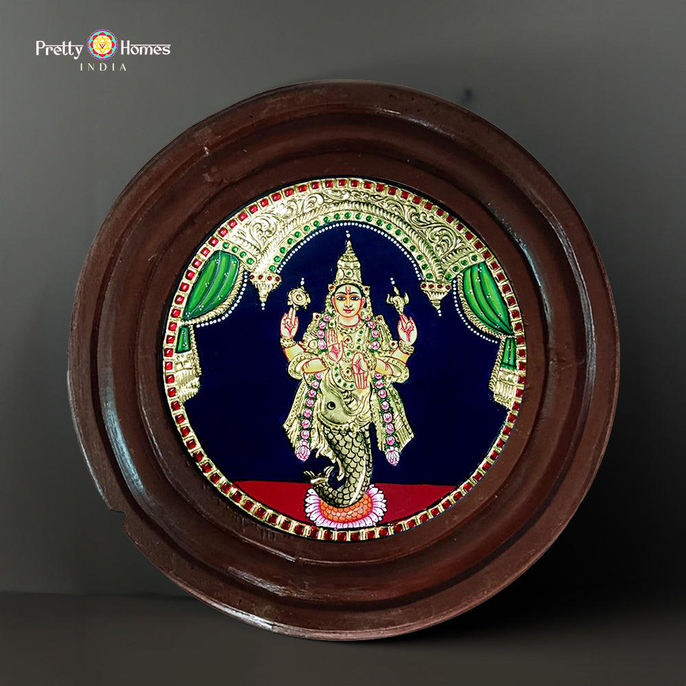 Handcrafted Tanjore Painting Lord Vishnu Dasavatar Gold Foil