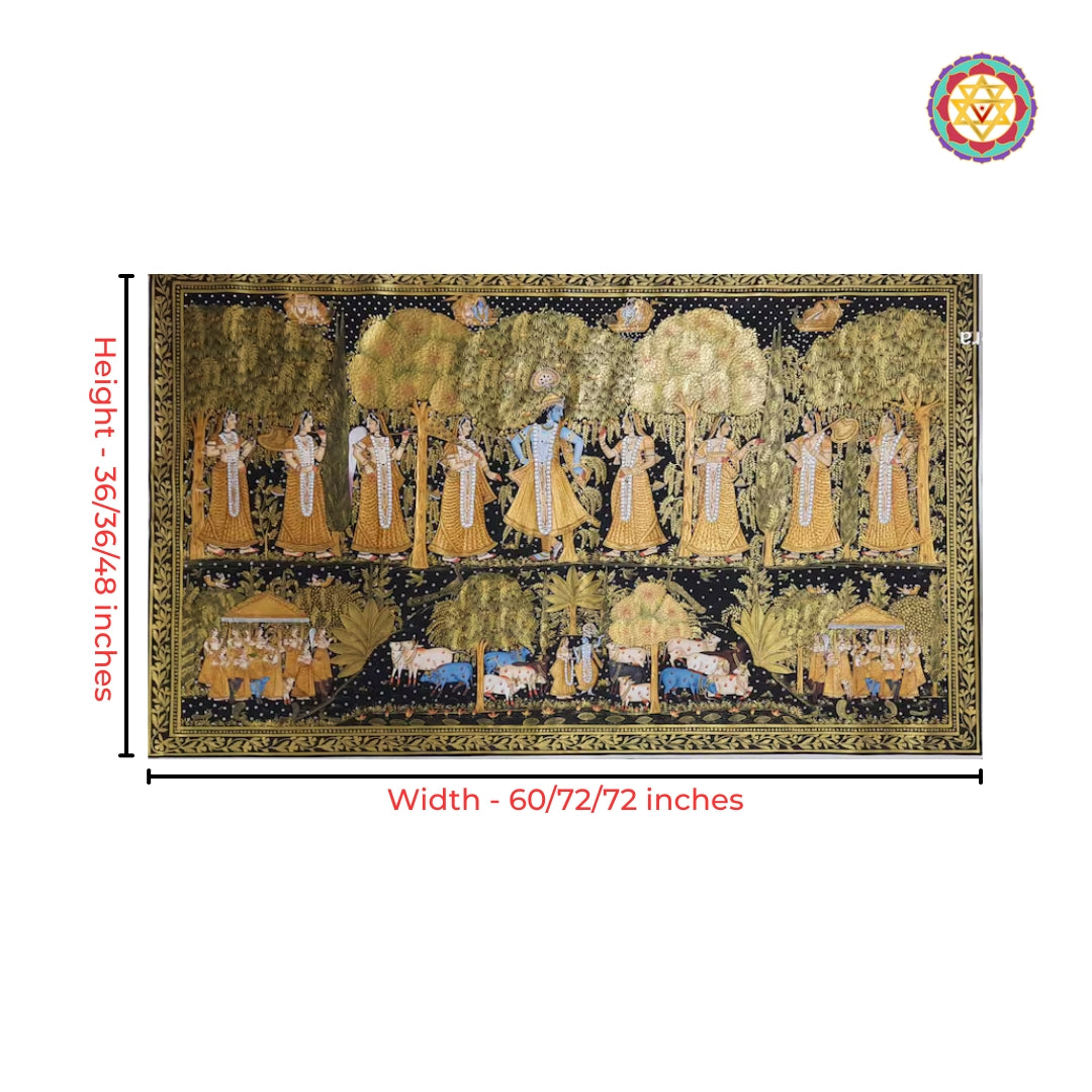 Cotton Cloth Krishna Pichwai Painting Homes in India