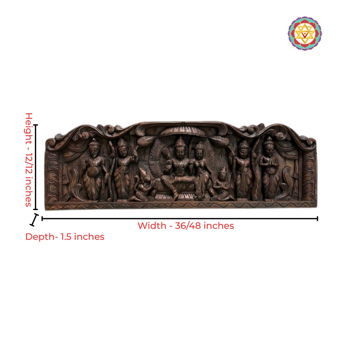 ram darbar wooden temple wall panel carving