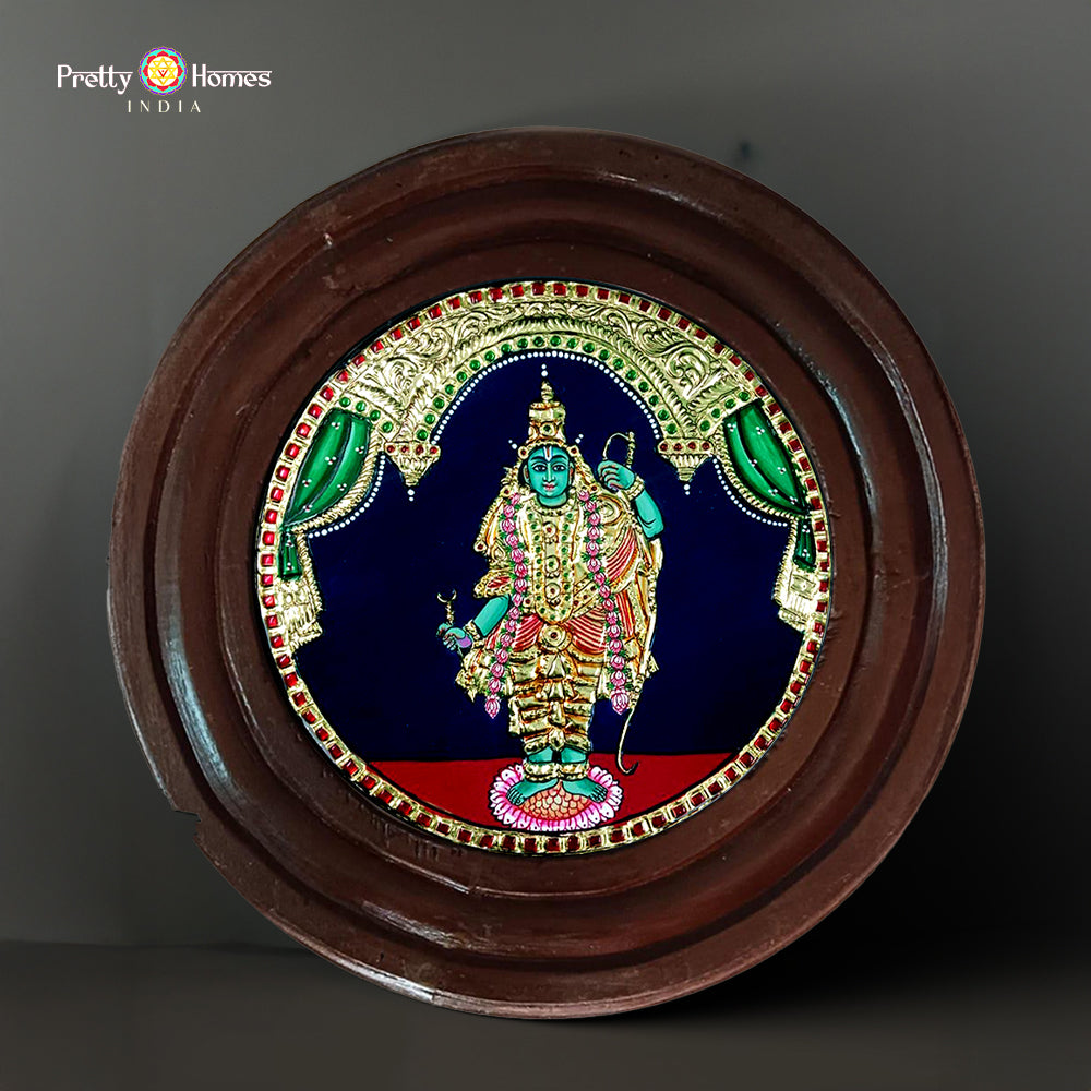 Authentic South Indian Tanjore Painting Dasavatar Lord Vishnu 