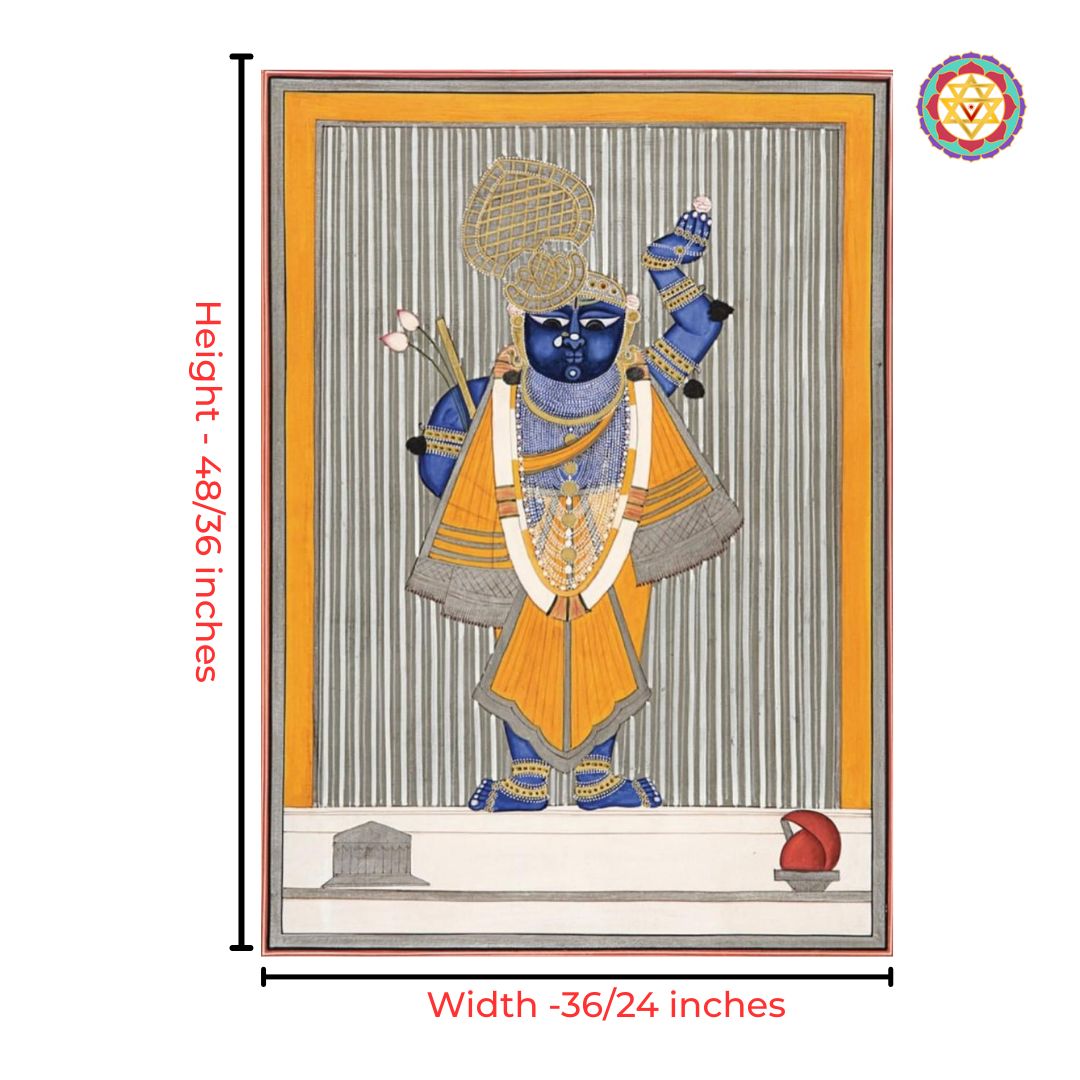 rustic tones pichwai painting shrinathji darshan