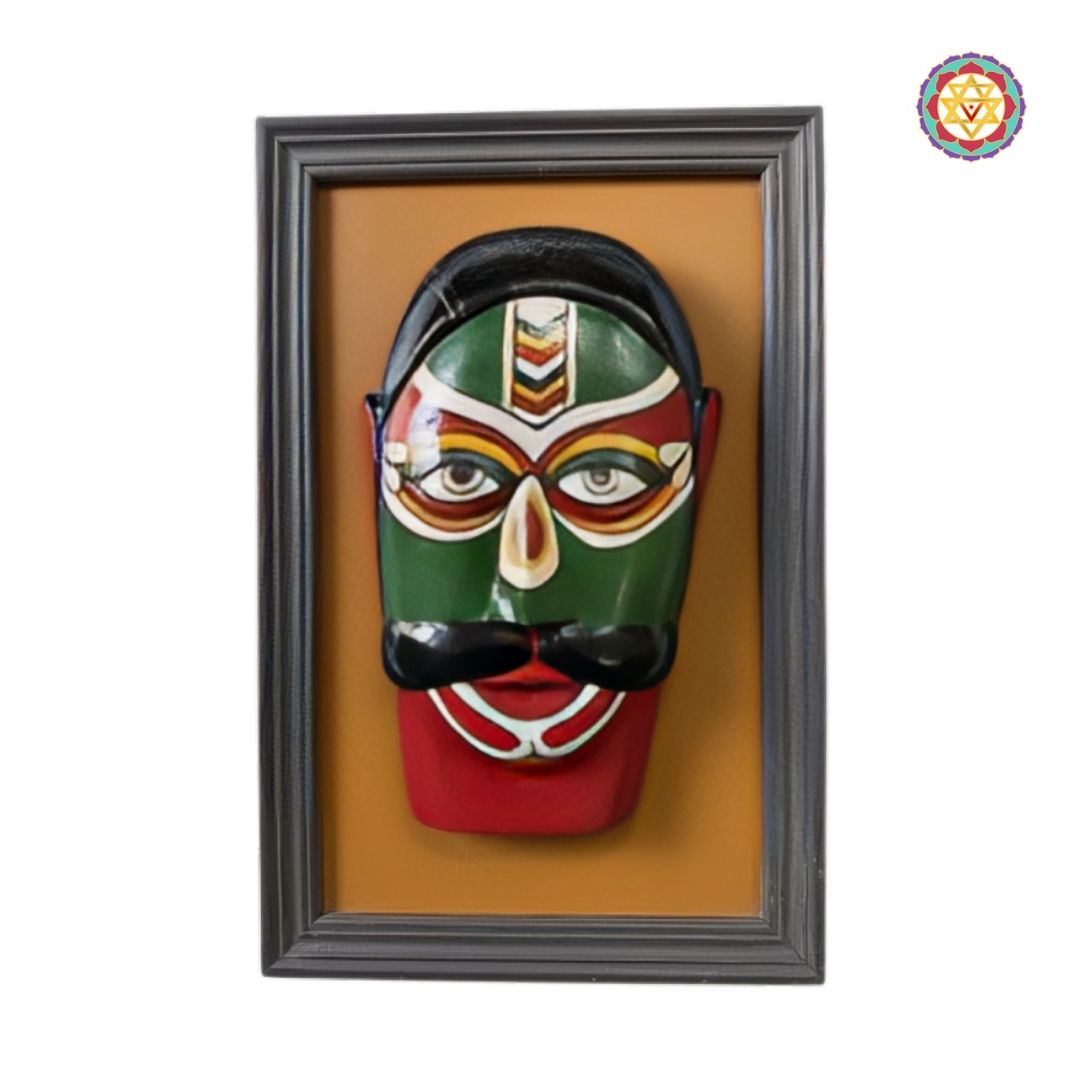 sacred theyyam wall décor wooden handcrafted piece
